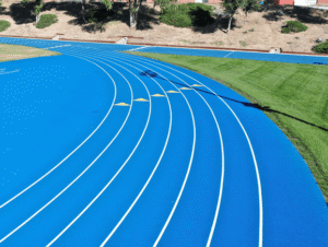 Academy Sports Turf track installation