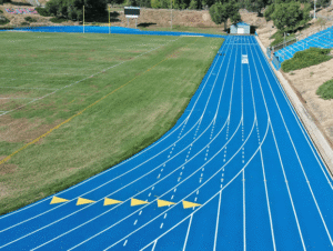 Academy Sports Turf track installation